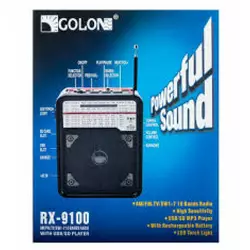Радиоприемник Golon RX-9100 c Фонариком MP3 USB FM SD (24)