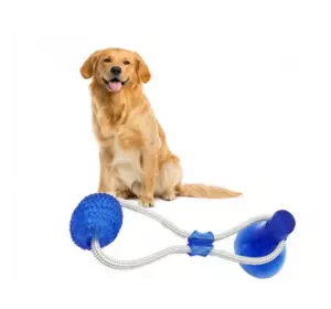 Интерактивная игрушка для собак SMT канат на присоске с мячом LK202209-60 (100)