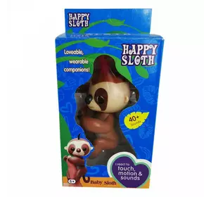 Интерактивная обезьянка Happy Sloth Коричневая