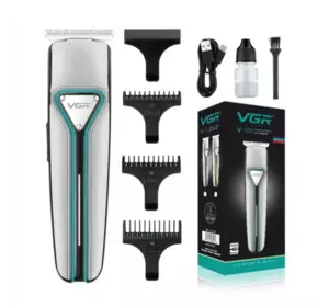 Машинка для стрижки волос и бороды VGR V-008 с 3 насадками (60)