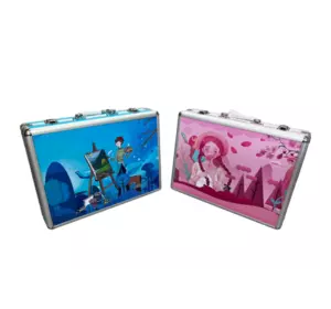 Набор для творчества Единорог 145 предметов в алюминиевом чемоданчике (розовый,голубой) LK202209-55 (5)