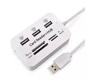 Картридер 3 порта 2.0 HUB + 4 Slot card ,устройство чтения карт памяти, USB-концентр